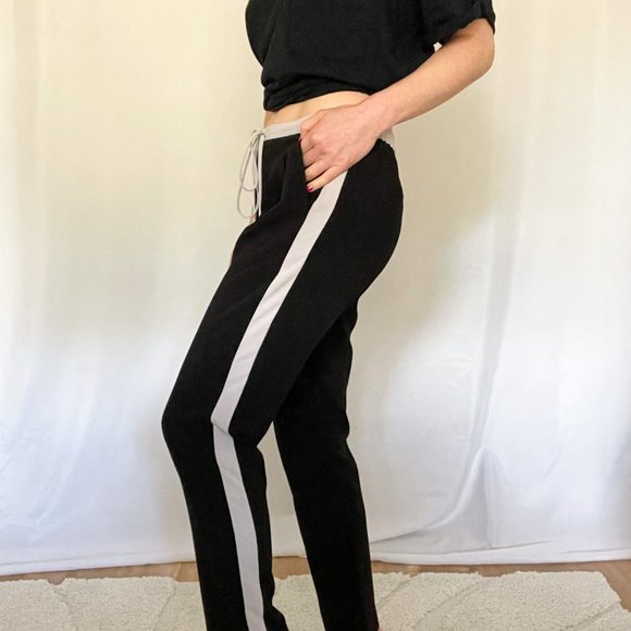 Bebe Black & Tan Track Pants Joggers - the perfect outfit for travel days - Picture 3 of 12